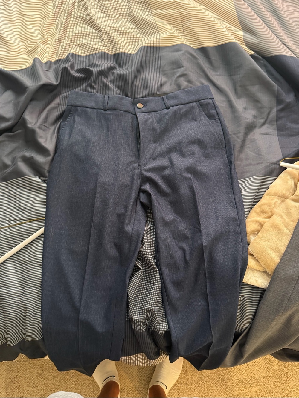 State & Liberty athletic fit stretch Blue dress pants
